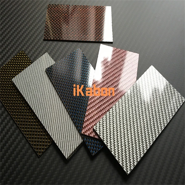 Colored Carbon Fiber Sheets 3K Twill Glossy Carbon Fiber Sheet 5mm