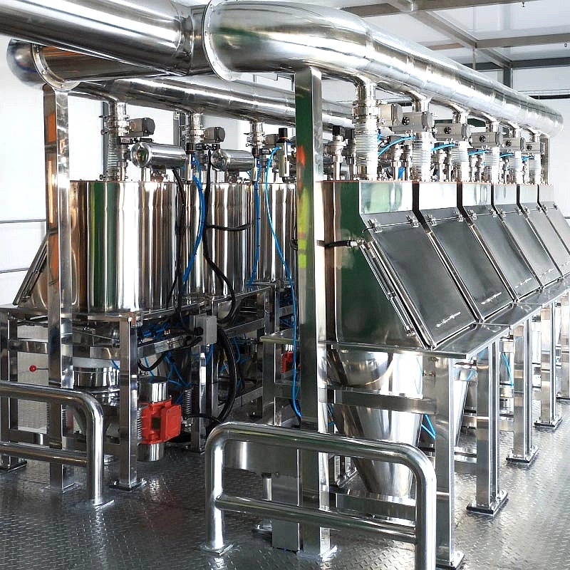 material dumping station hopper