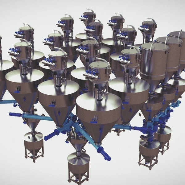 vacuum loader screw  dosing batching system