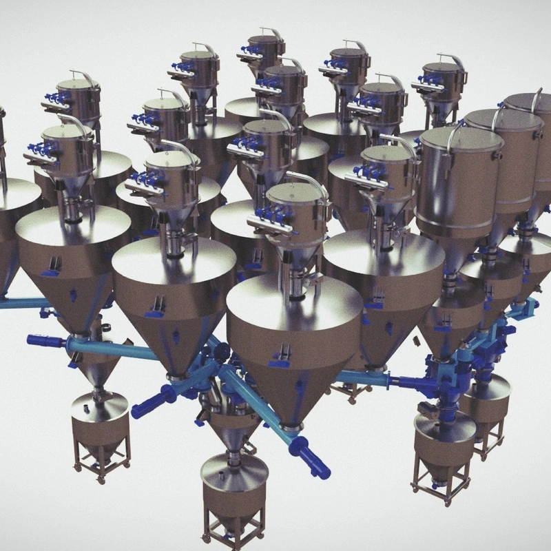 vacuum loader screw  dosing batching system