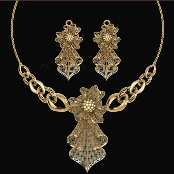 Custom Diamond Necklace | Floral Design Jewelry