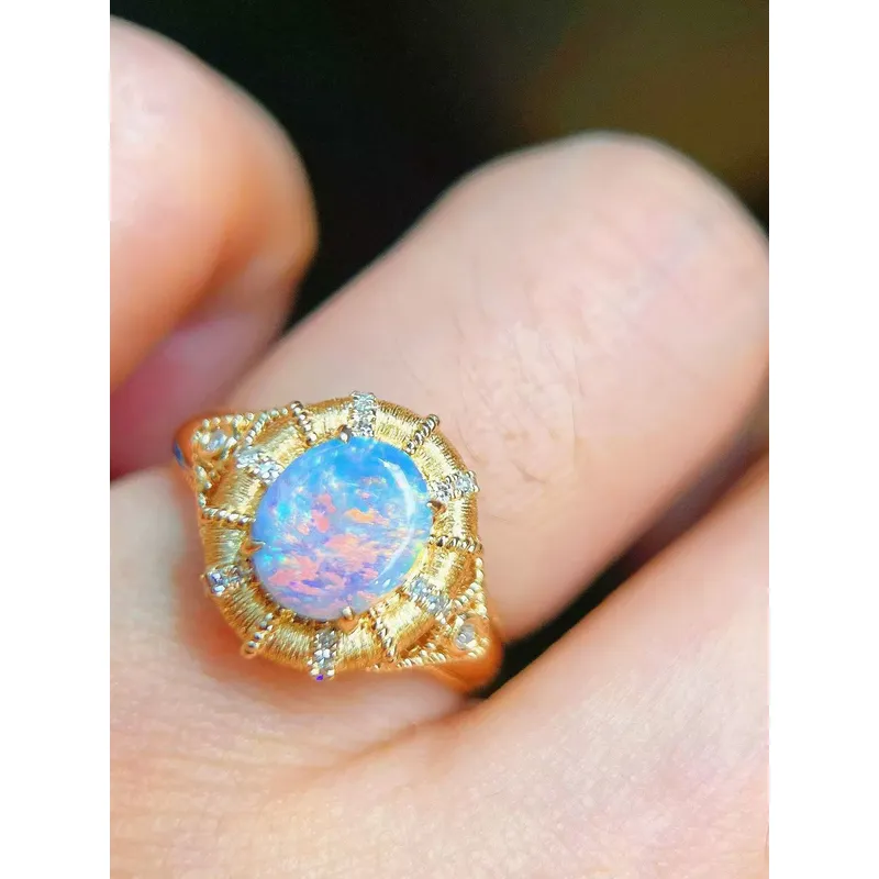 Celestial Dream Engagement Ring | Custom 18K Gold Diamond Ring
