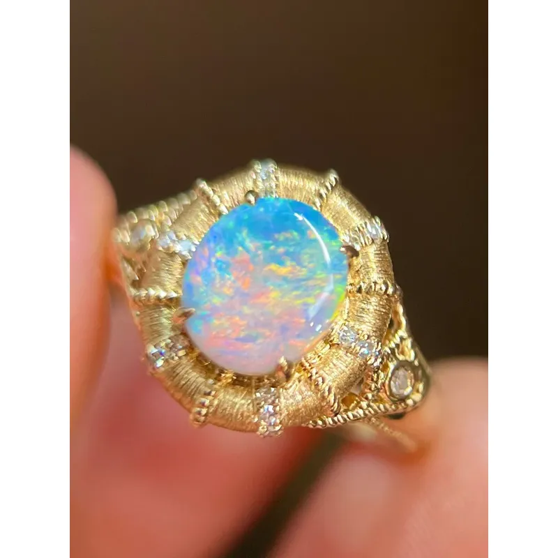 Celestial Dream Engagement Ring | Custom 18K Gold Diamond Ring