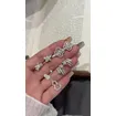 Custom Made White Gold Pave Diamond Earrings Set - Bespoke Jewelry Manufacturer