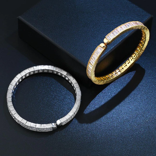 Specially for bridal jewelry full diamond bracelet women's simple crystal jewelry open elastic bracelet wholesale brb31