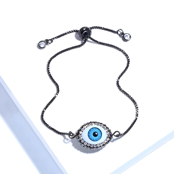 European and American devil's eye copper inlaid color zirconium alloy bracelet blue eyes hand jewelry female simple new bra60