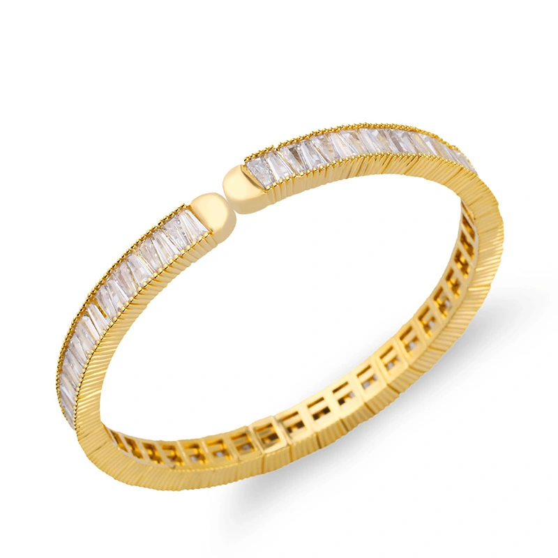 Specially for bridal jewelry full diamond bracelet women's simple crystal jewelry open elastic bracelet wholesale brb31