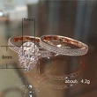 New e-commerce ring set classic pear-shaped teardrop zircon engagement ring fashionable women's trendy hand jewelry
