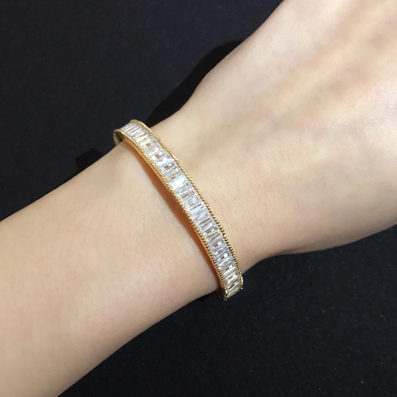 Specially for bridal jewelry full diamond bracelet women's simple crystal jewelry open elastic bracelet wholesale brb31