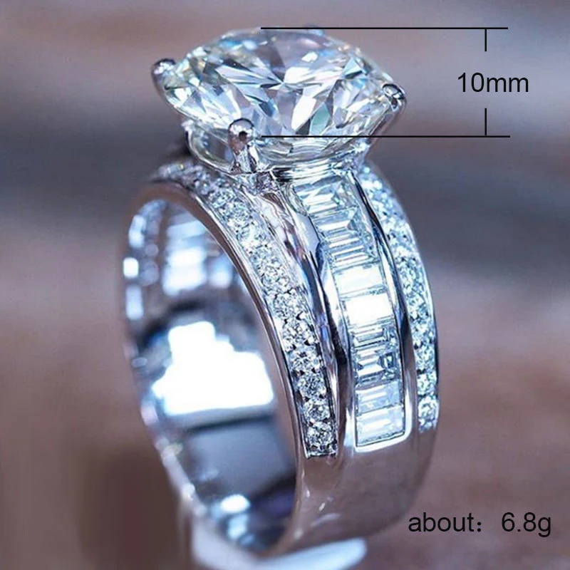 New European and American fashion trend ring zircon ring women's hand jewelry manufacturers wholesale
