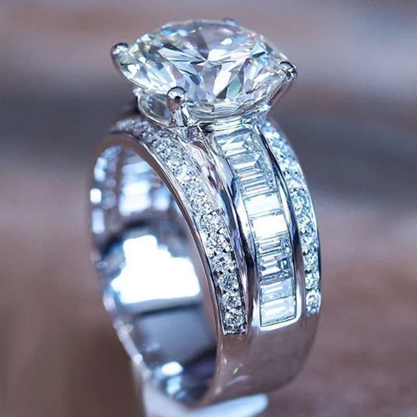 New European and American fashion trend ring zircon ring women's hand jewelry manufacturers wholesale