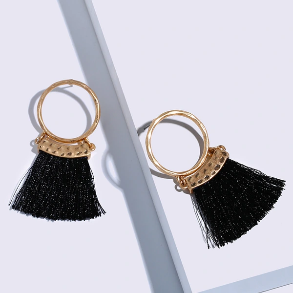 European and American fashion earrings trendy women exaggerated long temperament geometric tassel earrings earrings earrings female erj98
