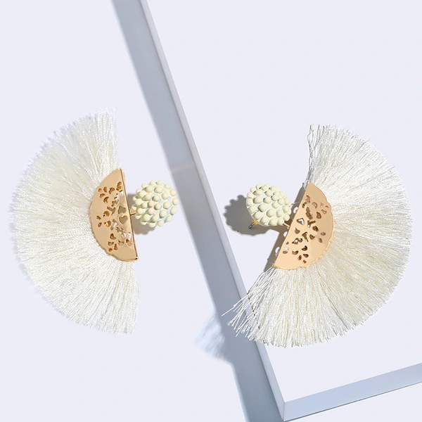 European and American fashion earrings trendy women exaggerated long temperament geometric tassel earrings earrings earrings female erj98