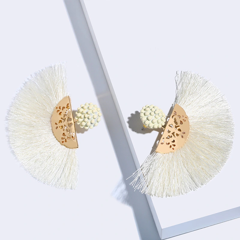 European and American fashion earrings trendy women exaggerated long temperament geometric tassel earrings earrings earrings female erj98