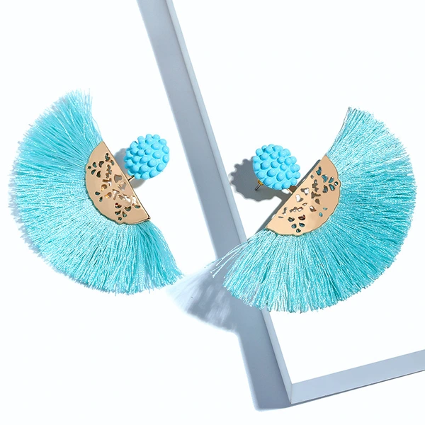 European and American fashion earrings trendy women exaggerated long temperament geometric tassel earrings earrings earrings female erj98