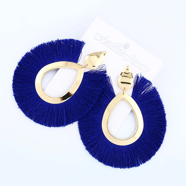 European and American fashion earrings trendy women exaggerated long temperament geometric tassel earrings earrings earrings female erj98