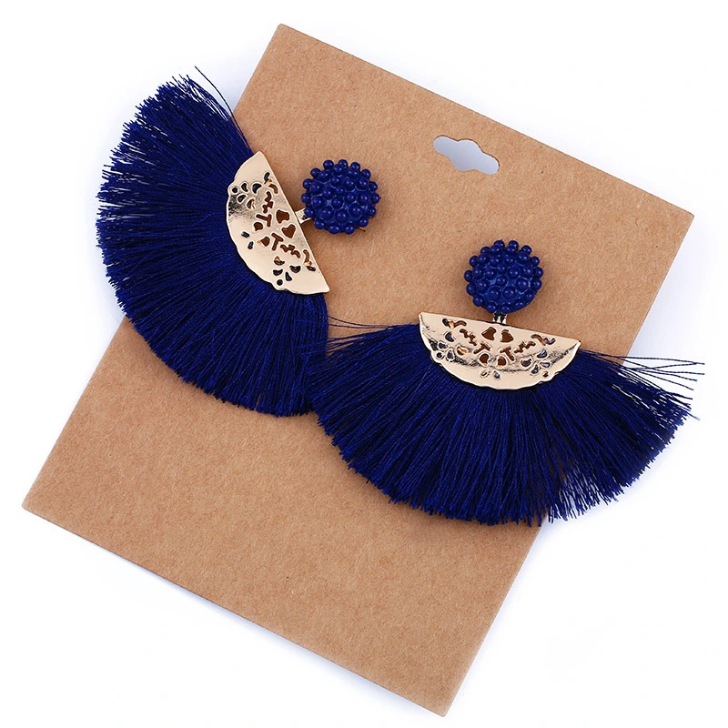 European and American fashion earrings trendy women exaggerated long temperament geometric tassel earrings earrings earrings female erj98