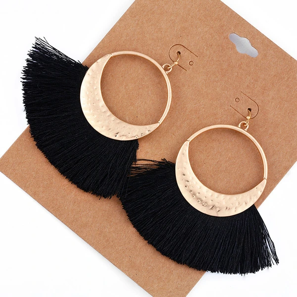 European and American fashion earrings trendy women exaggerated long temperament geometric tassel earrings earrings earrings female erj98