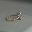 New accessories classic four-claw white square diamond ring copper plated rose gold ring jewelry wholesale