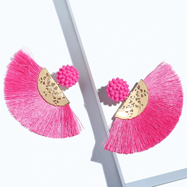 European and American fashion earrings trendy women exaggerated long temperament geometric tassel earrings earrings earrings female erj98