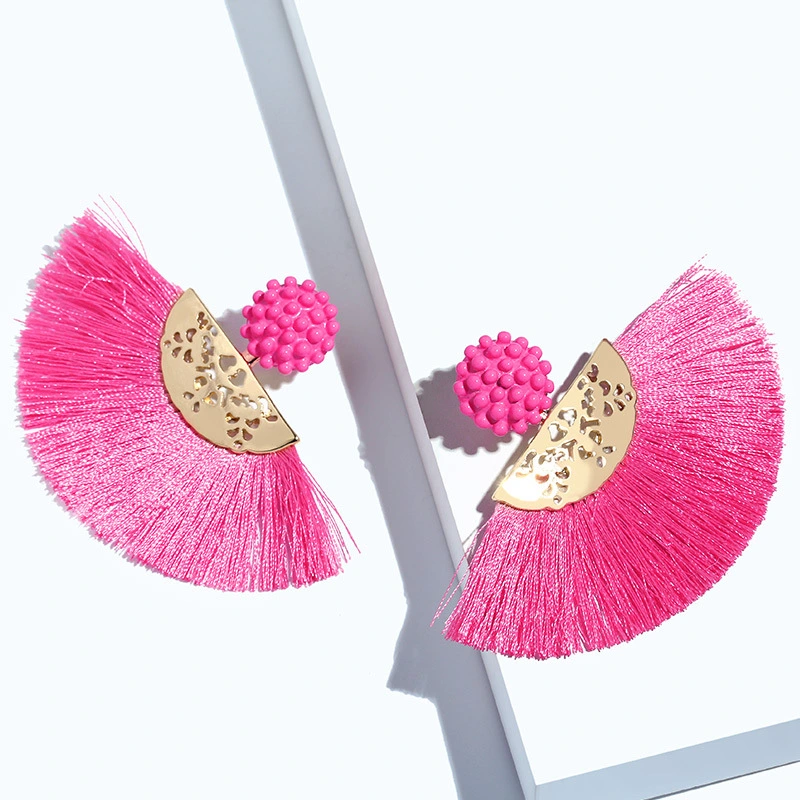 European and American fashion earrings trendy women exaggerated long temperament geometric tassel earrings earrings earrings female erj98