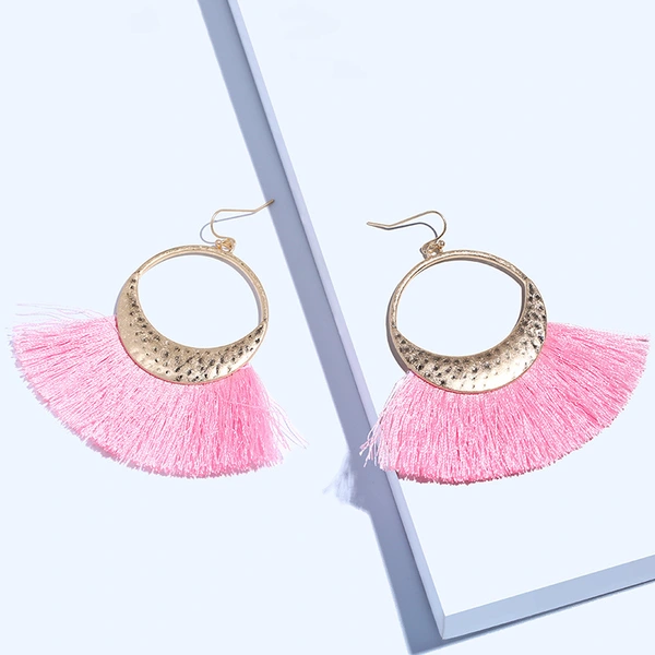 European and American fashion earrings trendy women exaggerated long temperament geometric tassel earrings earrings earrings female erj98