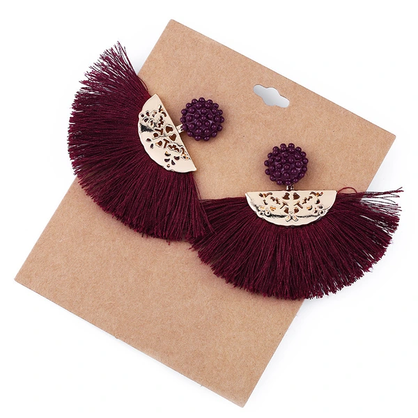 European and American fashion earrings trendy women exaggerated long temperament geometric tassel earrings earrings earrings female erj98