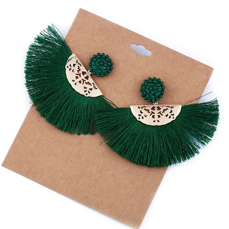 European and American fashion earrings trendy women exaggerated long temperament geometric tassel earrings earrings earrings female erj98