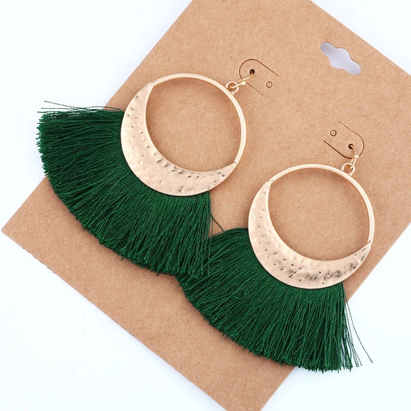 European and American fashion earrings trendy women exaggerated long temperament geometric tassel earrings earrings earrings female erj98