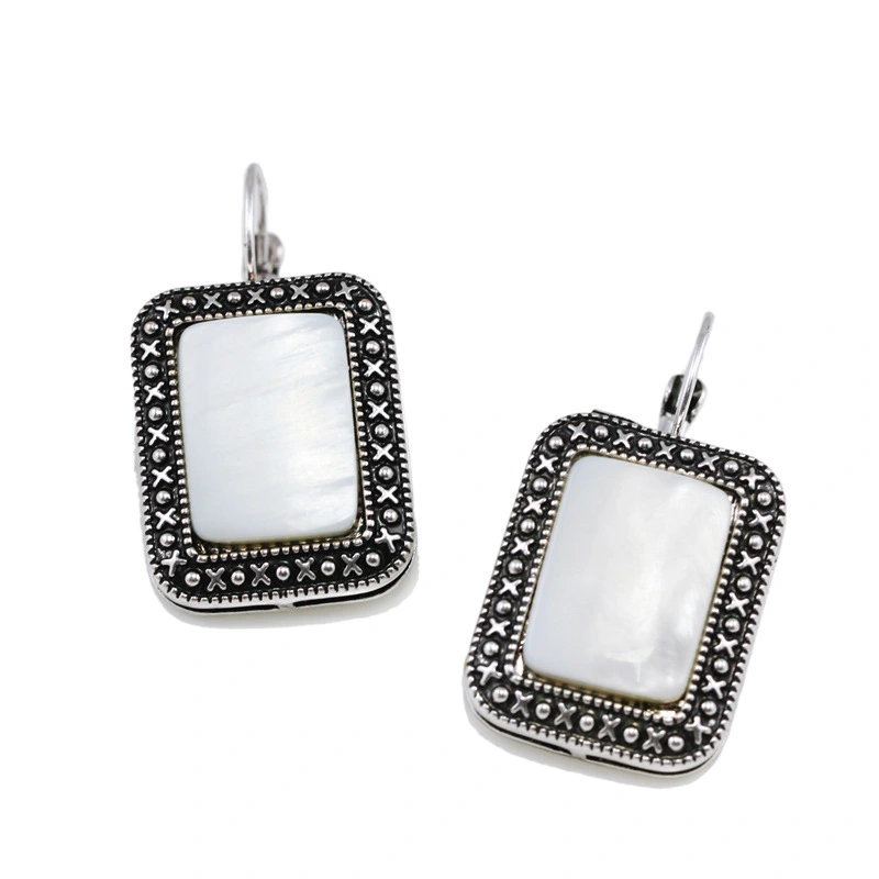 E-commerce Bohemian ethnic style retro turquoise ear hook women's evening party earrings earrings erf47