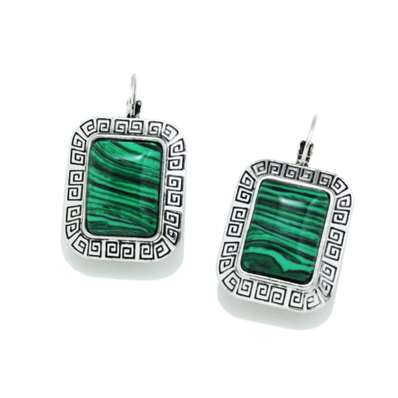 E-commerce Bohemian ethnic style retro turquoise ear hook women's evening party earrings earrings erf47