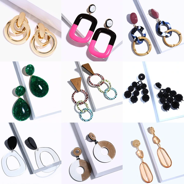European and American exaggerated geometric earrings female 2022 popular jewelry Aosheng jewelry female erm50