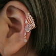 Fashion Angel Wings Zircon Earrings for Women (Single) Korean Style Earrings for Women (No Piercings) Crystal Earrings