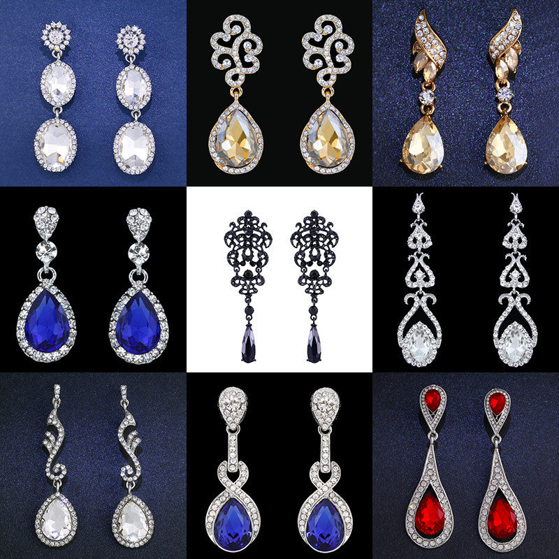 Accessories source factory European and American fashion simple women's rose earrings personality diamond earrings small jewelry erj07