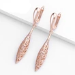 Korean style personality temperament rose gold hollow carved earrings retro style earrings earrings erp88