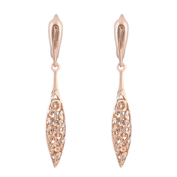 Korean style personality temperament rose gold hollow carved earrings retro style earrings earrings erp88