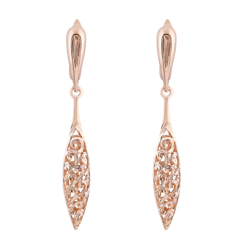 Korean style personality temperament rose gold hollow carved earrings retro style earrings earrings erp88