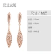 Korean style personality temperament rose gold hollow carved earrings retro style earrings earrings erp88