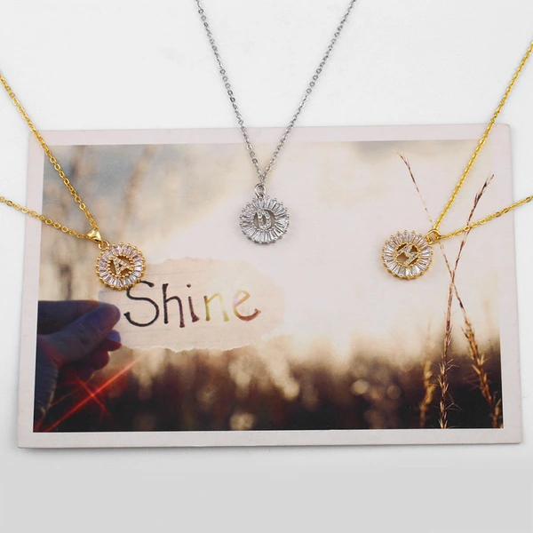 European and American fashion jewelry 26 English letter necklace English letter necklace simple pendant nkp04