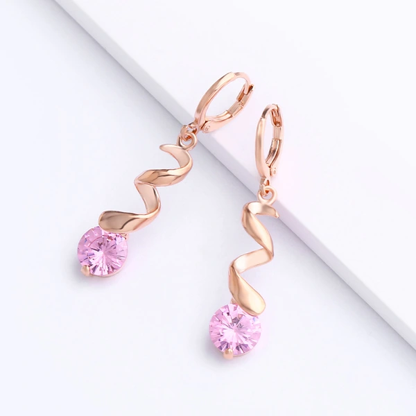 2023 Hot Selling Jewelry Creative Geometric Spiral Earrings Korean Style Diamond Earrings Earrings Wholesale erp94