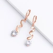 2023 Hot Selling Jewelry Creative Geometric Spiral Earrings Korean Style Diamond Earrings Earrings Wholesale erp94
