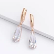 2023 summer new zircon jewelry rose gold water drop earrings earrings female simple small ear hook erp95