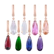 2023 summer new zircon jewelry rose gold water drop earrings earrings female simple small ear hook erp95