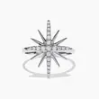Simple and fashionable floral hand jewelry Korean micro-inlaid zircon ring sweet rice word snowflake delicate ring ring