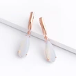 2023 summer new zircon jewelry rose gold water drop earrings earrings female simple small ear hook erp95