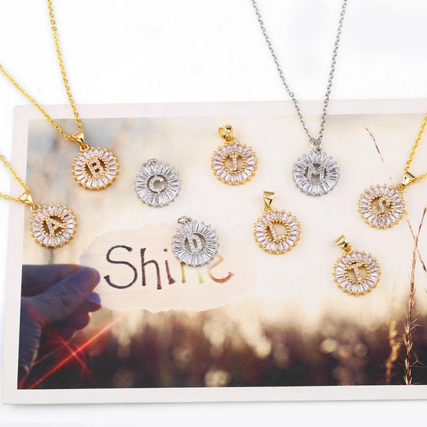 European and American fashion jewelry 26 English letter necklace English letter necklace simple pendant nkp04