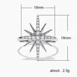 Simple and fashionable floral hand jewelry Korean micro-inlaid zircon ring sweet rice word snowflake delicate ring ring