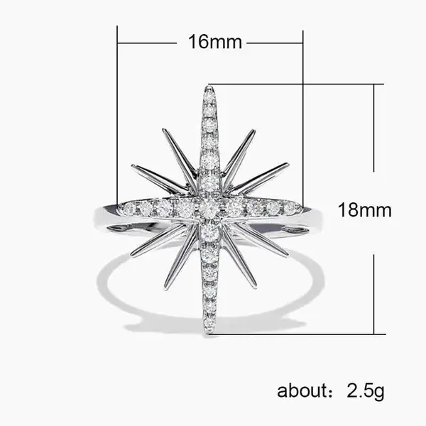 Simple and fashionable floral hand jewelry Korean micro-inlaid zircon ring sweet rice word snowflake delicate ring ring