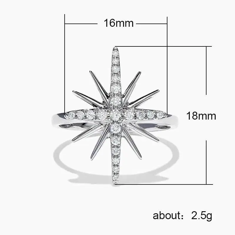 Simple and fashionable floral hand jewelry Korean micro-inlaid zircon ring sweet rice word snowflake delicate ring ring
