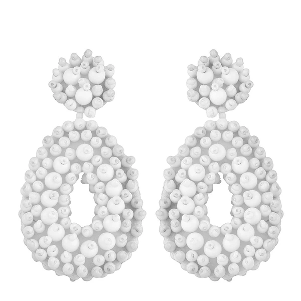 Hot selling Bohemian earrings, European and American rice bead earrings, exaggerated earrings, braided bead earrings erp67